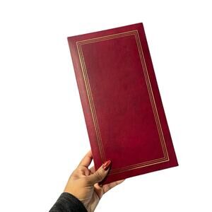 Vintage Pioneer Red & Gold Photo Album 3.5x4.5 Prints Holds 114 Photos